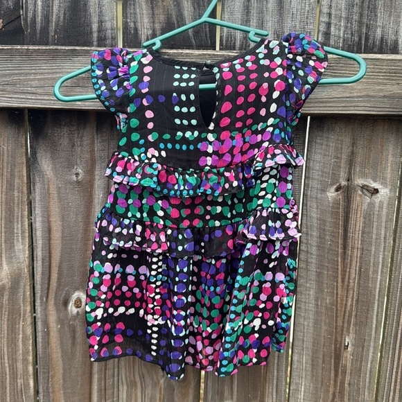 Kate Spade ♠️ little girls polka dot ruffle dress, size 24m - Picture 2 of 5